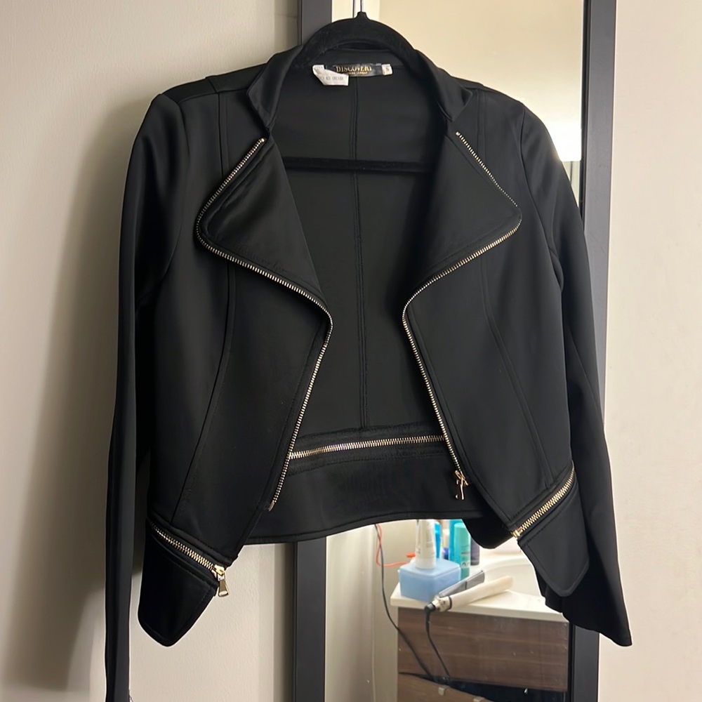 Black Discovery Jacket with Gold Detail Size Small